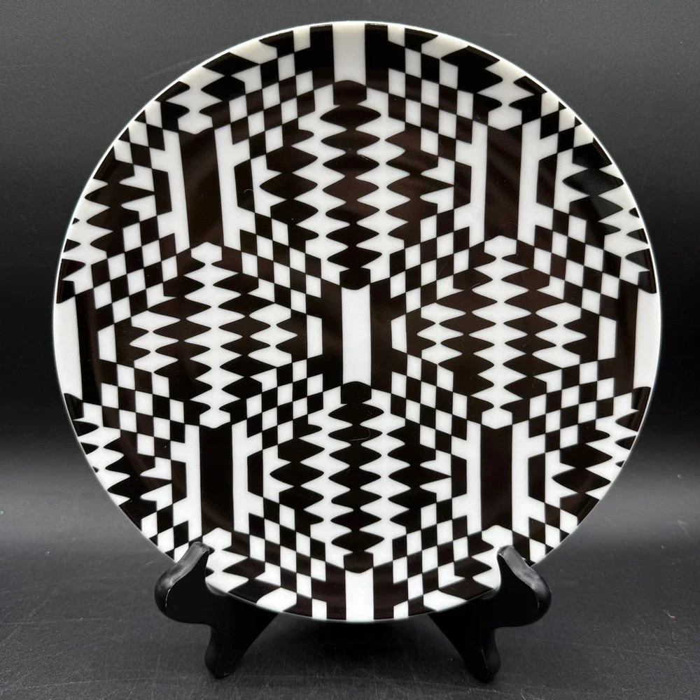 notNeutral Cooper Hewitt Josef Hoffmann Plates Set of 4 Black White Geometric